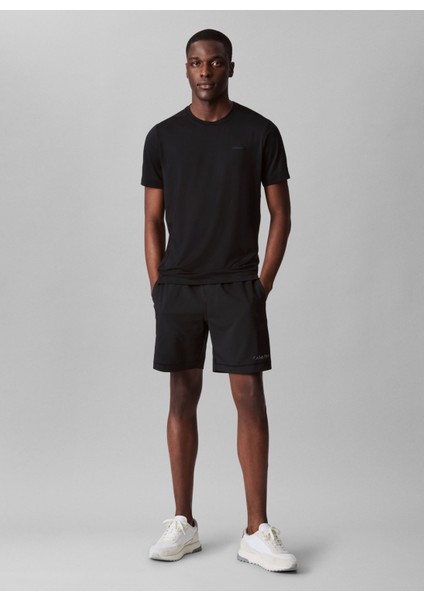 Bisiklet Yaka Düz Siyah Erkek T-Shirt LVGMS5K176UB1 Ss Lt Wt Tee