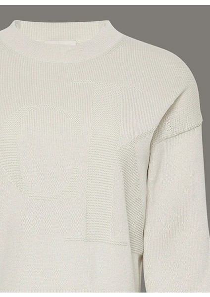 Dik Yaka Standart Düz Beyaz Kazak Kadın LV047D304G67U fiyatları