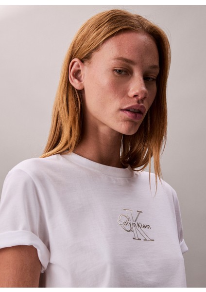 Bisiklet Yaka Düz Beyaz Kadın T-Shirt LV047D873GYAA fırsatları