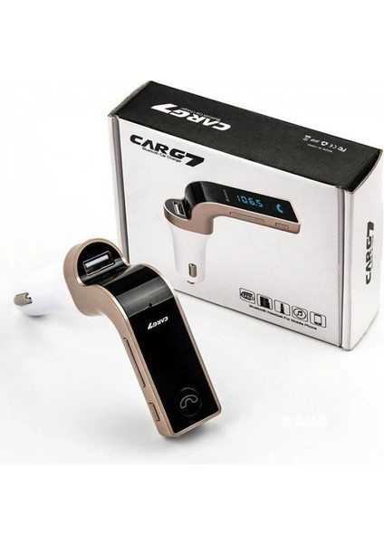 Carg7 Bluetooth Araç Fm Transmitter Usb Girişli