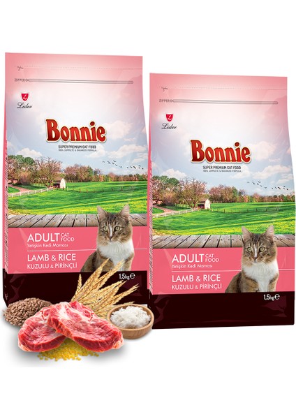 Kuzu Etli Prinçli Yetişkin Kedi Maması 1.5 kg x 2