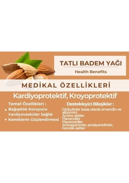 Tatlı Badem Yağı 50 ml Saf ve Soğuk Sıkım,cilt Nemlendirici, Tırnaklar, Yumuşak Cilt ve Geliştirilmiş Kompleksiyon Için Vücut Bakım Yağ fırsatları