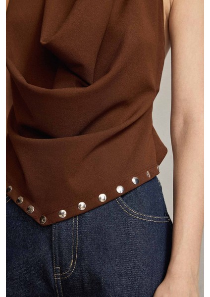 Degaje Yaka Kolsuz Bluz G4336AX25WN modelleri