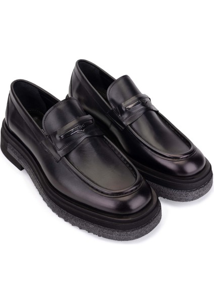 Erkek Hakiki Deri Siyah Loafer Ayakkabı 771 65446 Erk Ayk SK25-26 Sıyah Spr fiyatları