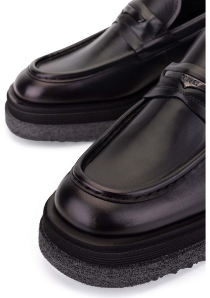 Erkek Hakiki Deri Siyah Loafer Ayakkabı 771 65446 Erk Ayk SK25-26 Sıyah Spr fırsatları