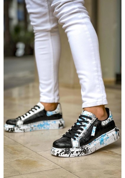 Kb-02 Kuback Bağcıklı Crocodile Siyah Mavi Günlük Erkek Ayakkabı fiyatları