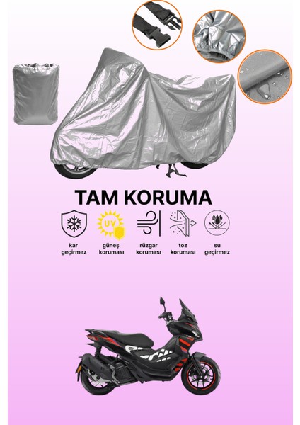 Gri Aprilia Sr Gt 200 Uyumlu Motosiklet Brandası, Koruyucu Örtü, Motor Branda