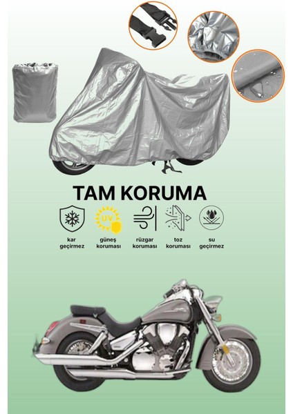 Gri Honda Vtx 1300 S Uyumlu Motosiklet Brandası, Koruyucu Örtü, Motor Branda