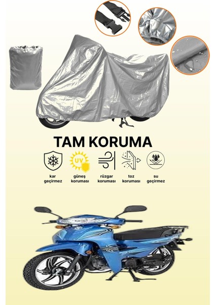 Gri Kuba Çita 100 Uyumlu Motosiklet Brandası, Koruyucu Örtü, Motor Branda
