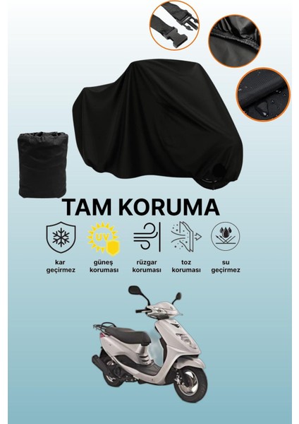 Siyah Yamaha Cygnus L Uyumlu Motor Branda, Koruyucu Örtü, Motosiklet Brandası