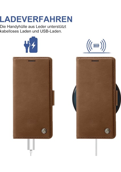 Samsung Galaxy S25 Ultra Uyumlu Ekran Koruyuculu Kılıf Kapaklı Kartlıklı Deri Görünümlü Standlı Kapak