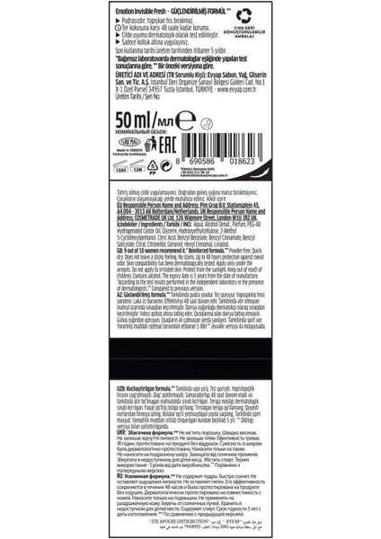 Invisible Fresh Roll On, 50 Mililitre fırsatları