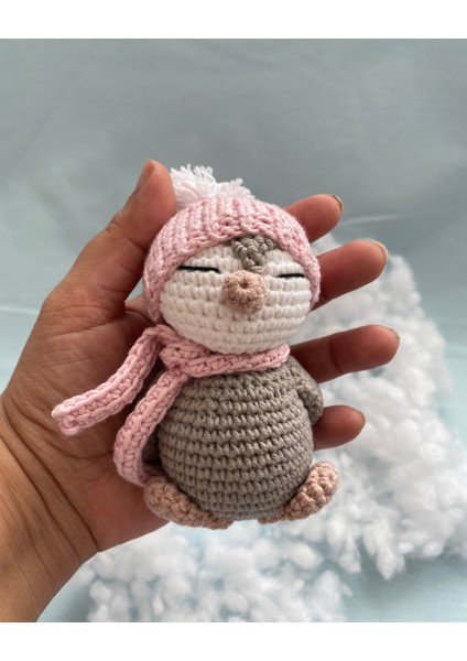 Amigurumi Mini Sevimli Penguen Kardeşler Organik El Örgüsü Oyuncak modelleri