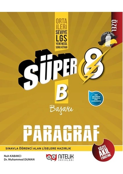 8. Sınıf Türkçe (A) (B) Paragraf Beceri Temelli Soru Kitabı Seti Yeni fiyatları