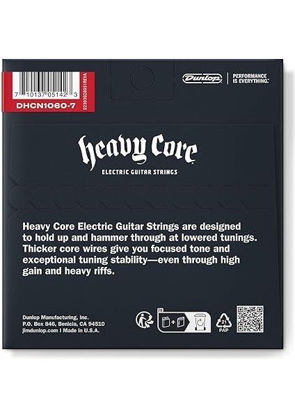 Dunlop DHCN1060-7 Heavy Core 7 Telli Elektro Gitar Teli (10–60) fiyatları