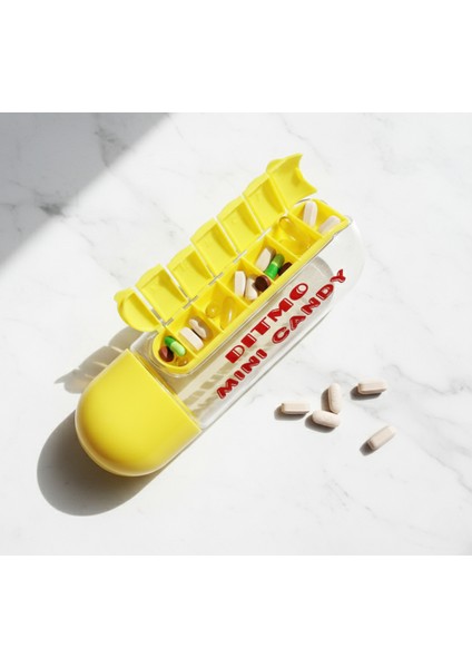 Haftalık Ilaç Kutusu ve Su Şişesi Seti 7 Günlük Organizer Taşınabilir Kapsül Tasarım fiyatları