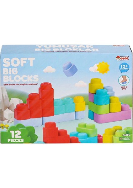 04005 Yumuşak Big Bloklar 12 Parça -Dede