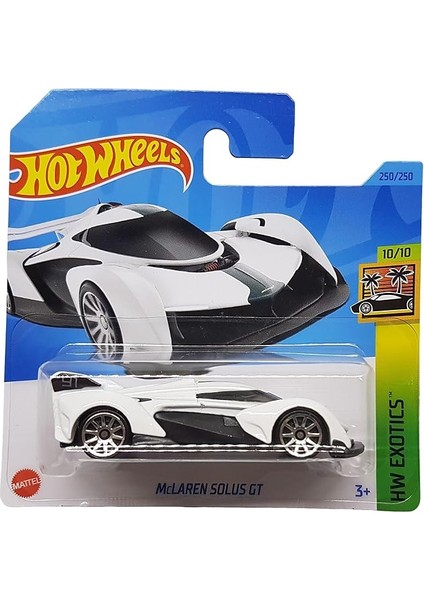 Wheels - Mclaren Solus Gt - Hw Exotics 10/10 - HKG70 - Short Card - Spor Araba - Beyaz - Mattel 2023