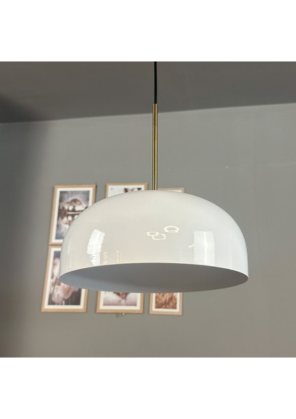 Beyaz Rocha Metal Avize Ince Eskitme Başlık Salon Masaüstü Mutfak Tekli Avize Lamba Aydınlatma indirimleri