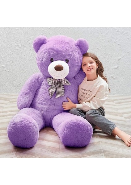 120 cm Papyonlu Sevimli Ayı - Sevgiliye Özel Hediye Lila