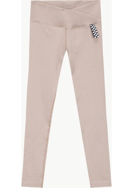 VN000RPJ7D61-MTE Crosspath Seamless Bej Düz Kadın Tayt