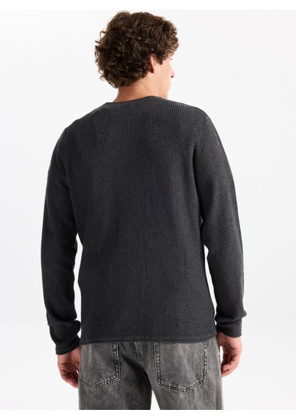 Bisiklet Yaka Normal Gri Erkek Kazak 12258407_JJECOOPER Knıt Crew Neck N indirimleri