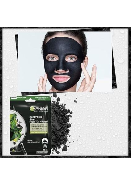 Skin Naturals Kömürlü Kağıt Yüz Maskesi Siyah Yosun fırsatları