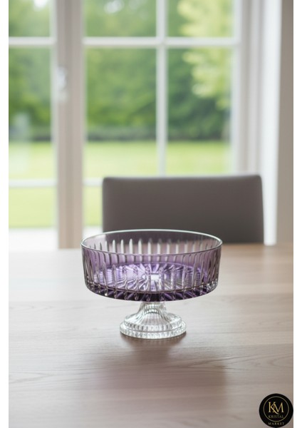 Kristal Kesme Dekor Sofra Kase Sunumluk Meyvelik 25CM