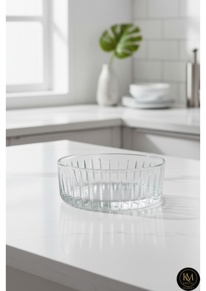 Kesme Kristal Dekor 25 cm Cam Kase