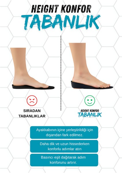 4,5 cm Boy Uzatan Tabanlık , Gizli Boy Uzatıcı Tabanlık fırsatları