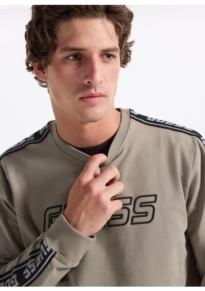 Bisiklet Yaka Haki Erkek Sweatshırt Z4GQ24K6ZS1-G9D5 Arlo Erkek Aktif