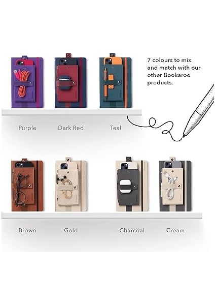 Bookaroo Defter Üstü Telefon Kılıfı Koyu Gri fırsatları