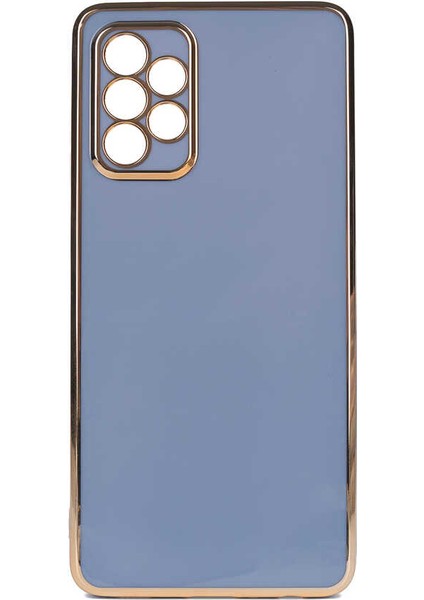 Galaxy A72 Kılıf Nxxa Bark Kapak-Mavi Açık