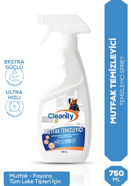 Mutfak Temizleyici 750 ml | Yağ Çözücü, Iz Bırakmaz, Hızlı Etkili Temizlik