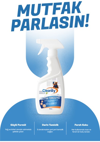 Mutfak Temizleyici 750 ml | Yağ Çözücü, Iz Bırakmaz, Hızlı Etkili Temizlik modelleri