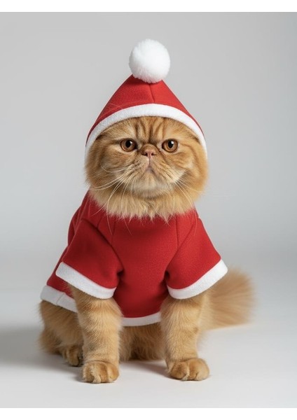 Buddy Kapşonlu Yılbaşı Kedi Sweatshirt Noel fiyatları