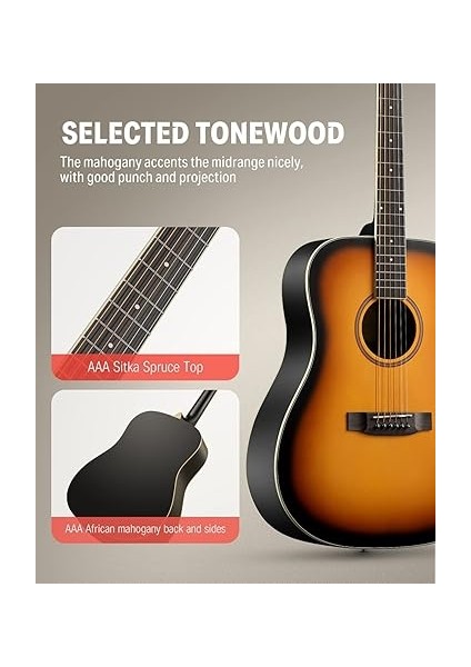 Dag-1s Akustik Gitar Paketi (Sunburst) modelleri