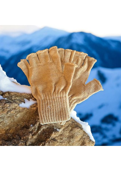Tiriko Kadın Kesik Eldiven Hardal
