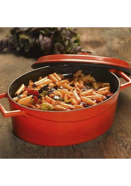 Oval Döküm 21X27 cm Tencere Kırmızı LVOTC27K2R