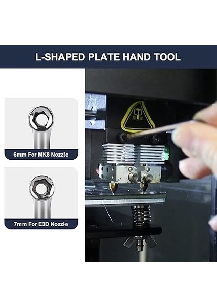 3D Yazıcı Nozulları Için Anahtar Bakım Kiti, 26 Parça: Temizleme Pimleri, 2 Cımbızlar, Fırçalar, L Şeklinde Anahtar Aletleri fiyatları