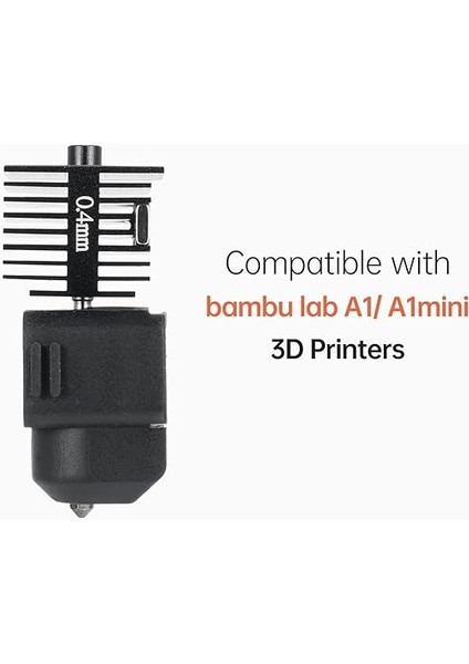 End Kit Ekstruder Değiştirme Aksesuarı Bambu Lab A1/A1MINI 3D Yazıcılarla Uyumlu Yüksek Sıcaklık Sert Çelik Nozzle Silikon Kapak Çorabı ile indirimleri