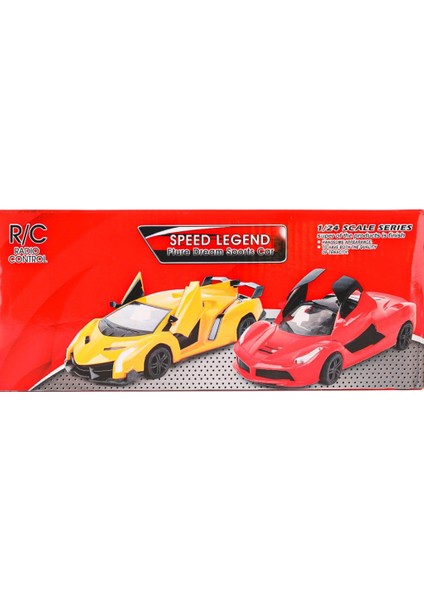 RG-1382-9-11 Kumandalı Kapıları Açılabilir Işıklı Spor Araba 1:24 Vardem Oyuncak modelleri