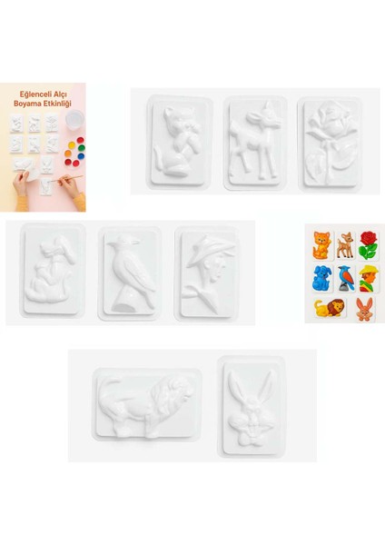 8 Farklı Model Küçük Boy Alçı Kalıbı (1 Pakette 8 Adet (Farklı Model)) modelleri