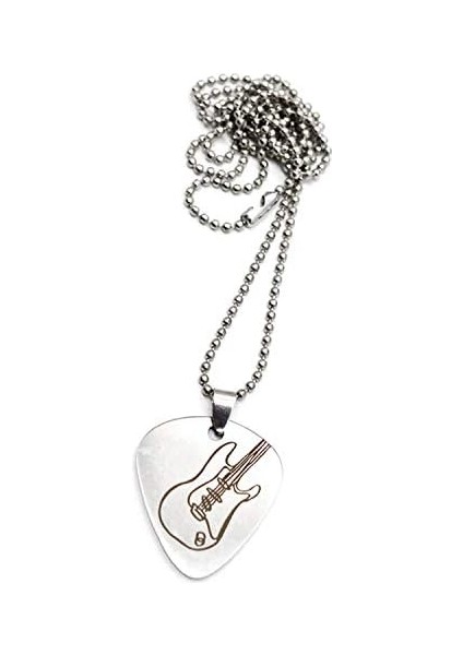 Kaya Punk Gitar Seçim Kolye 3 Adet Deri Halat Zincir Pentrum Ukulele Elektrik Bas Gitar Severler Için