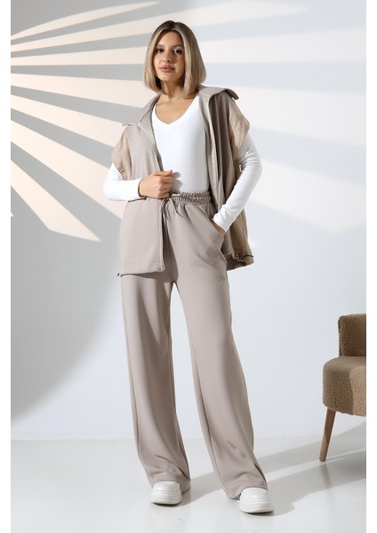 Yelekli Pantolon Oyşo Modal Ikili Takım