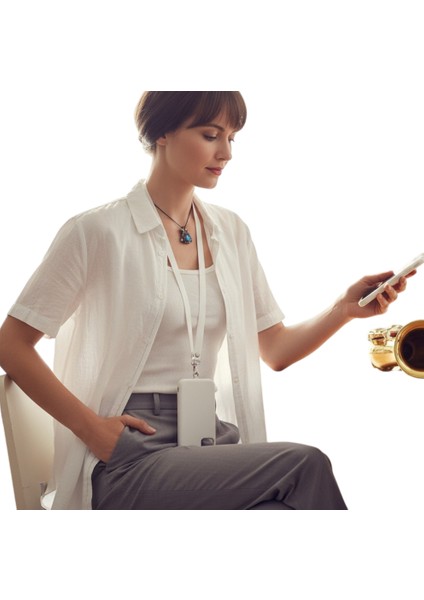 Telefon ve Çanta Için Taşıma Kayışı Beyaz Crossbody (Ayarlanabilir) Tüm Kılıflara Uyumlu indirimleri