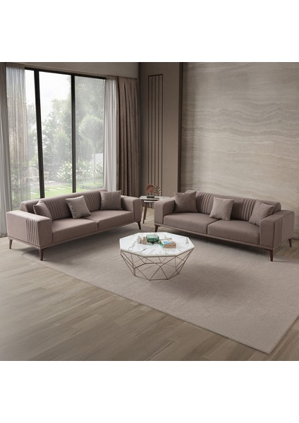 Regnar 3+3+1+1 Koltuk Takımı Kahverengi fırsatları