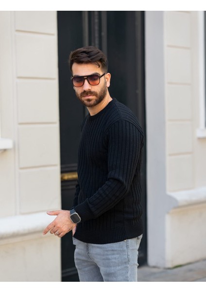 Bisiklet Yaka Triko Kazak