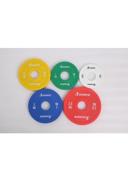 Xworks Mikro Kauçuk Plaka (Çift) – Ara Ağırlık Seti 0.5kg (Çift)