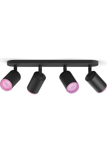 Hue Fugato Plate/spiral Lamba ve Akıllı LED Ampuller, Siyah, 4X5.7W 230V
